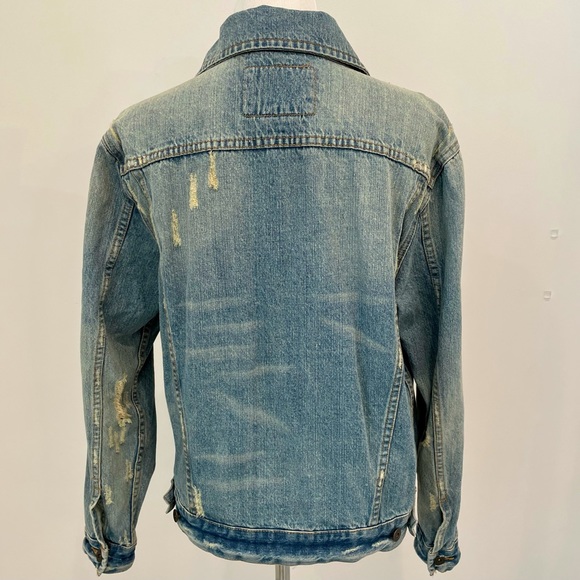 Vintage Style Distressed Denim Jacket - Size S - Picture 2 of 4